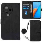 For Infinix Note 12 Pro 4G Crossbody 3D Embossed Flip Leather Phone Case(Black)