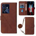For Infinix Note 12 Pro 5G Crossbody 3D Embossed Flip Leather Phone Case(Brown)