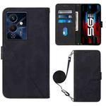 For Infinix Note 12 Pro 5G Crossbody 3D Embossed Flip Leather Phone Case(Black)