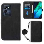 For Infinix Note 12 G96 Crossbody 3D Embossed Flip Leather Phone Case(Black)