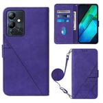 For Infinix Note 12i X6819 Crossbody 3D Embossed Flip Leather Phone Case(Purple)