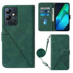 For Infinix Note 12i X6819 Crossbody 3D Embossed Flip Leather Phone Case(Dark Green)
