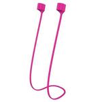 For AirPods Pro 2 Bluetooth Headset Anti-lost Rope Magnetic Silicone Lanyard(Rose Red)