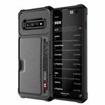 For Samsung Galaxy S10 ZM02 Card Slot Holder Phone Case(Black)