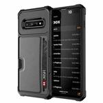 For Samsung Galaxy S10+ ZM02 Card Slot Holder Phone Case(Black)