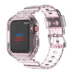 For Apple Watch Ultra 49mm Armor Integrated TPU Watch Band(Transparent Pink)