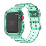 For Apple Watch Ultra 49mm Armor Integrated TPU Watch Band(Transparent Green)