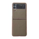 For Samsung Galaxy Z Flip4 Star Series Nano Electroplating PU Phone Case(Elephant Grey)