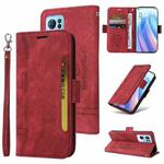 For OPPO Reno 7 Pro 5G BETOPNICE Dual-side Buckle Leather Phone Case(Red)