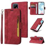 For Realme C21 BETOPNICE Dual-side Buckle Leather Phone Case(Red)