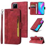 For Realme C15 BETOPNICE Dual-side Buckle Leather Phone Case(Red)