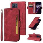 For Realme 9 Pro+ BETOPNICE Dual-side Buckle Leather Phone Case(Red)