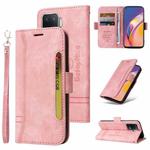 For OPPO A94 4G BETOPNICE Dual-side Buckle Leather Phone Case(Pink)