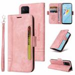 For OPPO A54 4G / A16 / A16s BETOPNICE Dual-side Buckle Leather Phone Case(Pink)