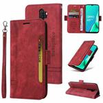 For OPPO A9 2020 BETOPNICE Dual-side Buckle Leather Phone Case(Red)