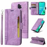 For OPPO A9 2020 BETOPNICE Dual-side Buckle Leather Phone Case(Purple)