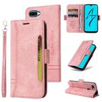 For OPPO A7 / A5s BETOPNICE Dual-side Buckle Leather Phone Case(Pink)