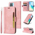 For vivo Y76 5G BETOPNICE Dual-side Buckle Leather Phone Case(Pink)