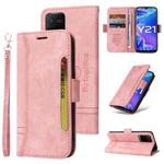 For vivo Y21 2021 BETOPNICE Dual-side Buckle Leather Phone Case(Pink)
