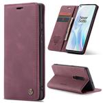 For OnePlus 8 CaseMe Multifunctional Horizontal Flip Leather Case, with Card Slot & Holder & Wallet(Wine Red)