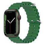 Ocean Silicone Watch Band for Apple Watch Series 8&7 41mm / SE 2&6&SE&5&4 40mm / 3&2&1 38mm (Alfalfa Grass)