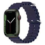 Ocean Silicone Watch Band for Apple Watch Series 8&7 41mm / SE 2&6&SE&5&4 40mm / 3&2&1 38mm (Midnight Blue)