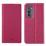 For Motorola Edge 2022 ViLi DMX Series TPU + PU Shockproof Leather Phone Case(Rose Red)