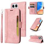 For Honor X8 BETOPNICE Dual-side Buckle Leather Phone Case(Pink)