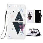 For Galaxy A01 Painted Pattern Horizontal Flip Leather Case with Holder & Card Slots & Wallet(Triangle Marble)