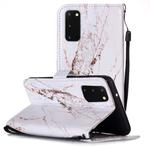For Galaxy A51 Painted Pattern Horizontal Flip Leather Case with Holder & Card Slots & Wallet(White Broken Stone)