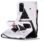 For Galaxy A71 Painted Pattern Horizontal Flip Leather Case with Holder & Card Slots & Wallet(Triangle Marble)