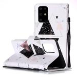 For Galaxy S20+ Painted Pattern Horizontal Flip Leather Case with Holder & Card Slots & Wallet(Triangle Marble)