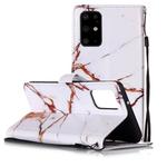 For Galaxy S20+ Painted Pattern Horizontal Flip Leather Case with Holder & Card Slots & Wallet(White Gold Marble)