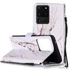 For Galaxy S20 Ultra Painted Pattern Horizontal Flip Leather Case with Holder & Card Slots & Wallet(White Broken Stone)