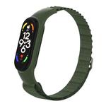 For Xiaomi Mi Band 3 / 4 / 5 / 6 / 7 9-buckle Alpine Loop Adjustable Watch Band(Dark Green)