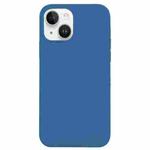For iPhone 14 Solid Silicone Phone Case(Sea Blue)