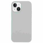 For iPhone 14 Solid Silicone Phone Case(Blue Grey)