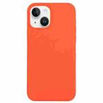 For iPhone 14 Plus Solid Silicone Phone Case(Orange)