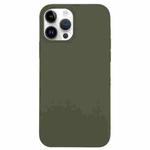 For iPhone 14 Pro Solid Silicone Phone Case(Olive Green)