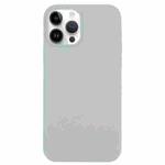 For iPhone 14 Pro Max Solid Silicone Phone Case(Blue Grey)