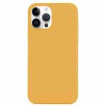 For iPhone 14 Pro Max Solid Silicone Phone Case(Gold)