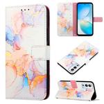 For Infinix Hot 12i X665 PT003 Marble Pattern Flip Leather Phone Case(Marble White)