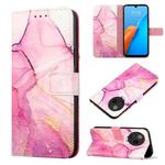 For Infinix Note 12 Pro 4G PT003 Marble Pattern Flip Leather Phone Case(Pink Purple Gold)