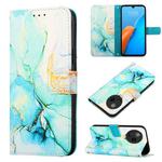 For Infinix Note 12 Pro 4G PT003 Marble Pattern Flip Leather Phone Case(Green)