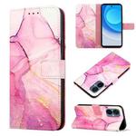 For Tecno Camon 19 Neo PT003 Marble Pattern Flip Leather Phone Case(Pink Purple Gold)