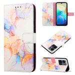 For vivo Y77 5G PT003 Marble Pattern Flip Leather Phone Case(Marble White)