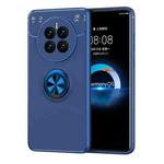For Huawei Mate 50 Metal Ring Holder TPU Phone Case(Blue)