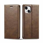 For iPhone 13 Mini LC.IMEEKE RFID Anti-theft Leather Phone Case(Brown)