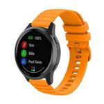 For Samsung Galaxy Watch4 / Watch5 / Watch5 Pro Wave Pockmark Texture Silicone Watch Band(Amber Yellow)