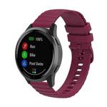 For Samsung Galaxy Watch4 / Watch5 / Watch5 Pro Wave Pockmark Texture Silicone Watch Band(Wine Red)